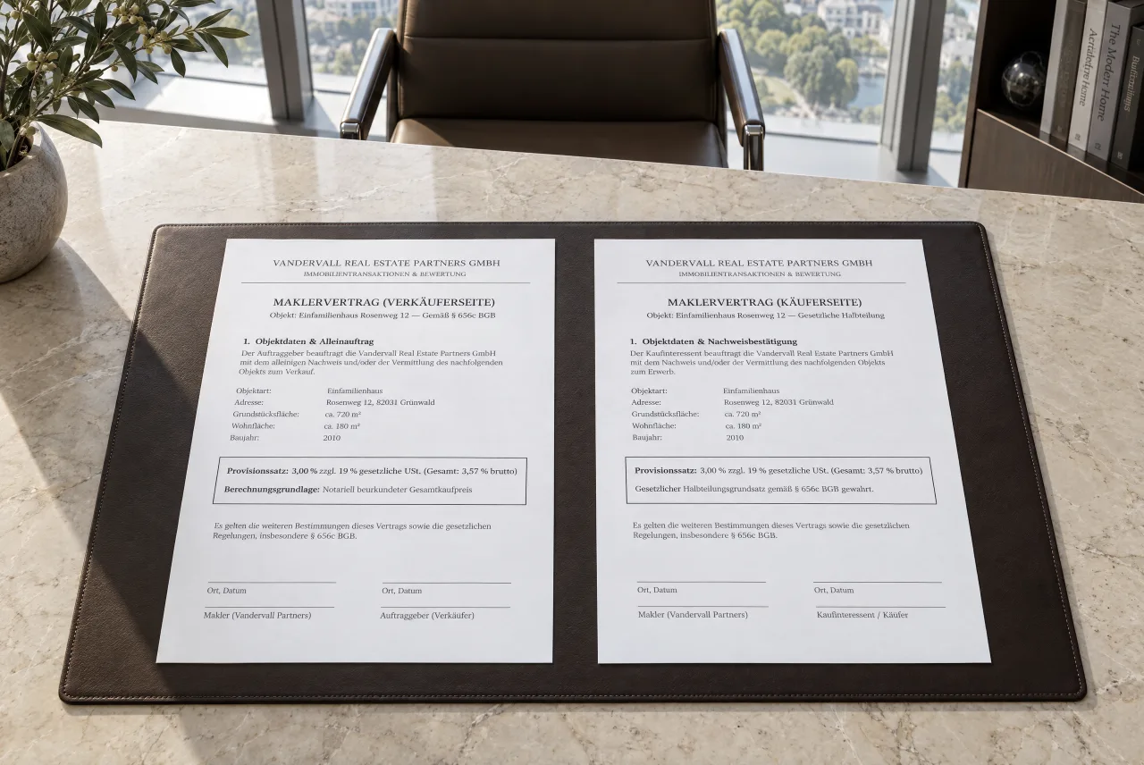 A brokerage agreement as a finished PDF, with the agency’s logo in the header.